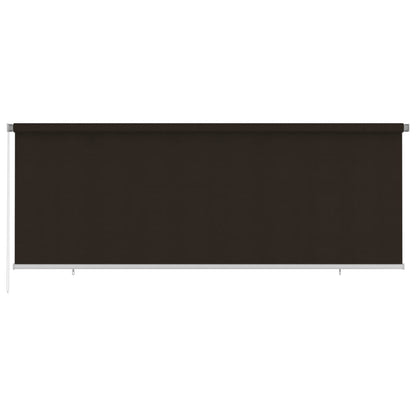 Outdoor Roller Blind 400x140 cm Brown HDPE