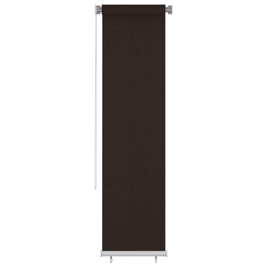 Outdoor Roller Blind 65(W)x230(H) cm Brown HDPE
