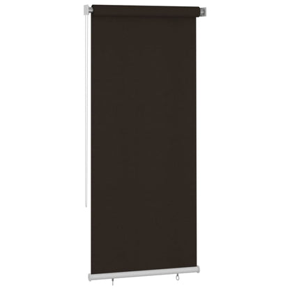Outdoor Roller Blind 100x230 cm Brown HDPE