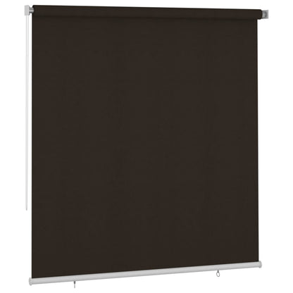 Outdoor Roller Blind 225(W)x230(H) cm Brown HDPE