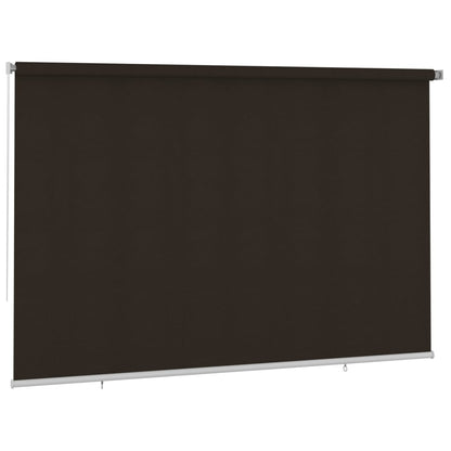 Outdoor Roller Blind 350x230 cm Brown HDPE
