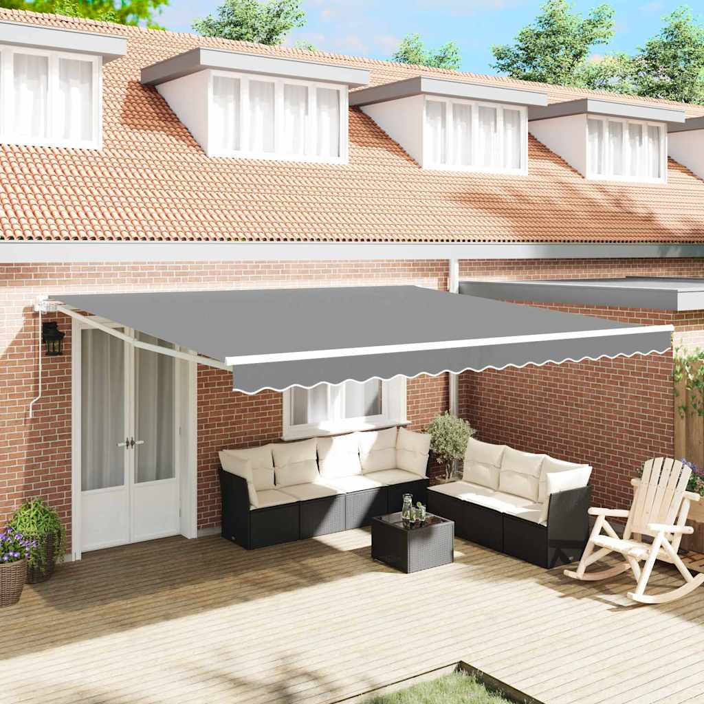 Awning Frame Manual White 450 x 350 cm Aluminium
