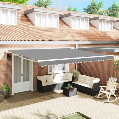 Awning Frame Manual White 500 x 350 cm Aluminium