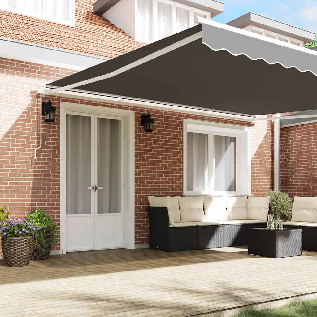 Awning Frame Manual White 500 x 350 cm Aluminium