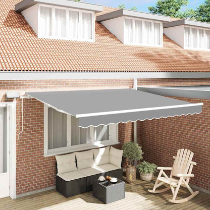 Awning Frame with LED Strip Lights White 300 x 250 cm Aluminium