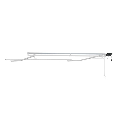 Awning Frame with LED Strip Lights White 300 x 250 cm Aluminium