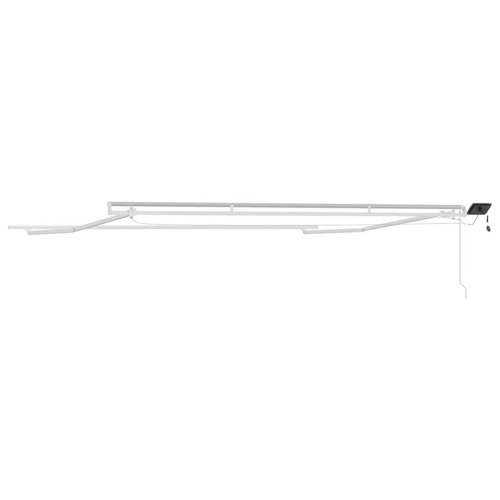 Awning Frame with LED Strip Lights White 450 x 300 cm Aluminium