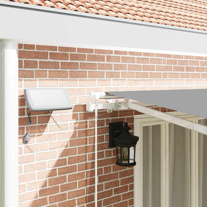 Awning Frame with LED Strip Lights White 600 x 300 cm Aluminium