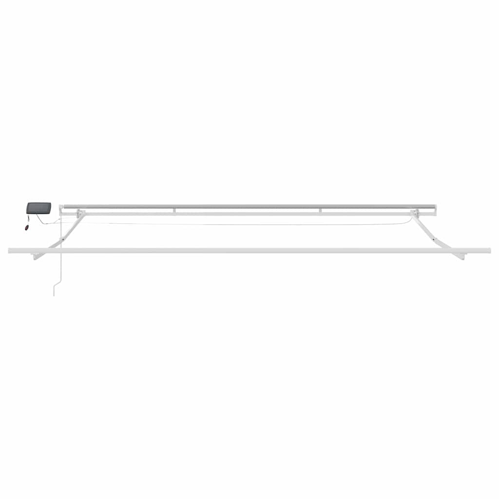 Awning Frame with LED Strip Lights White 400 x 350 cm Aluminium