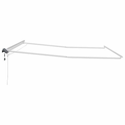Awning Frame with LED Strip Lights White 400 x 350 cm Aluminium