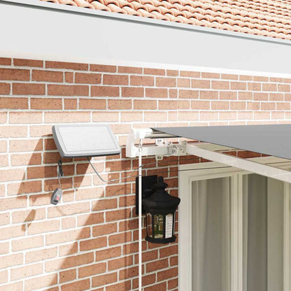 Awning Frame with LED Strip Lights White 450 x 350 cm Aluminium