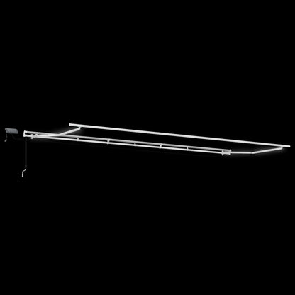 Awning Frame with LED Strip Lights White 600 x 350 cm Aluminium