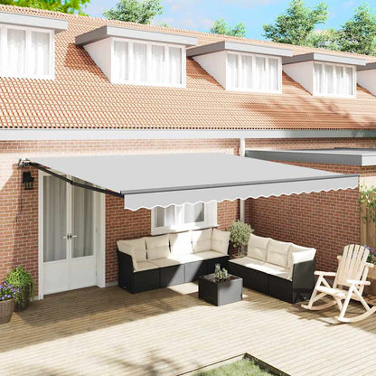 Awning Frame Manual Anthracite 500 x 350 cm Aluminium