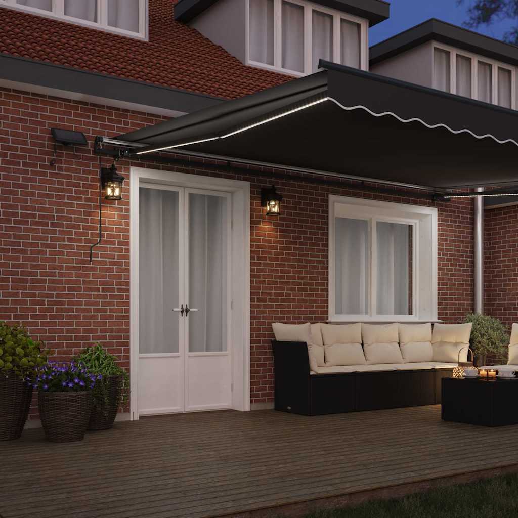 Awning Frame Manual Anthracite 400 x 300 cm Aluminium