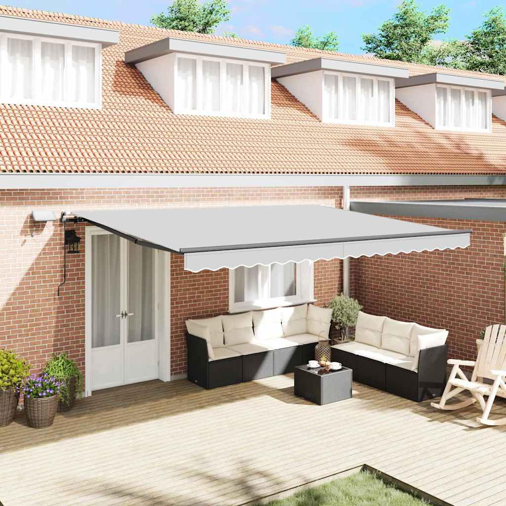 Awning Frame Manual Anthracite 400 x 300 cm Aluminium