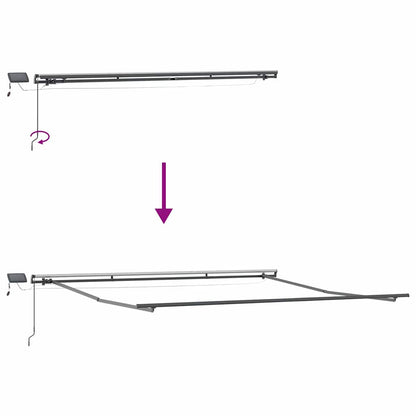 Awning Frame Manual Anthracite 400 x 350 cm Aluminium