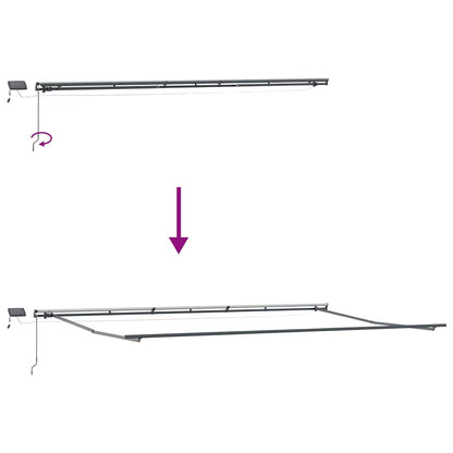 Awning Frame Manual Anthracite 600 x 350 cm Aluminium