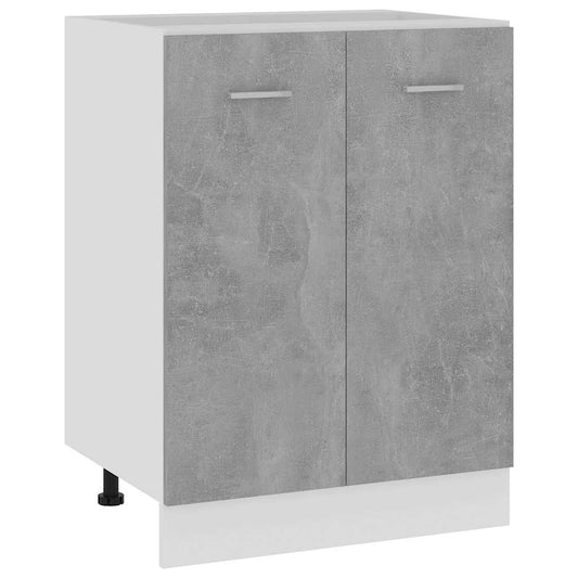 Bottom Cabinet | Concrete grey | Engineered wood | Compact