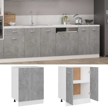 Bottom Cabinet Lyon Concrete Grey 60x46x81.5 cm Engineered Wood
