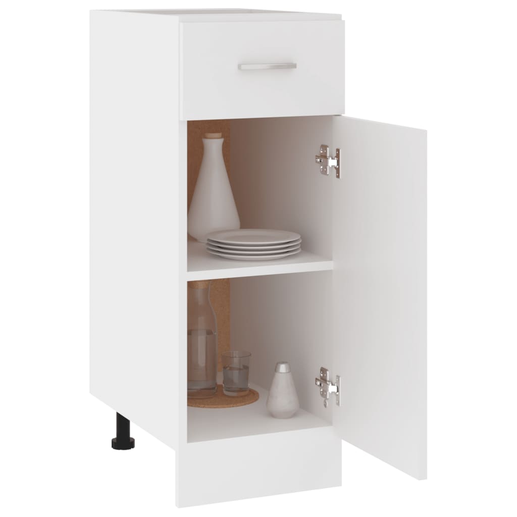 Drawer Bottom Cabinet Lyon White 30x46x81.5 cm Engineered Wood