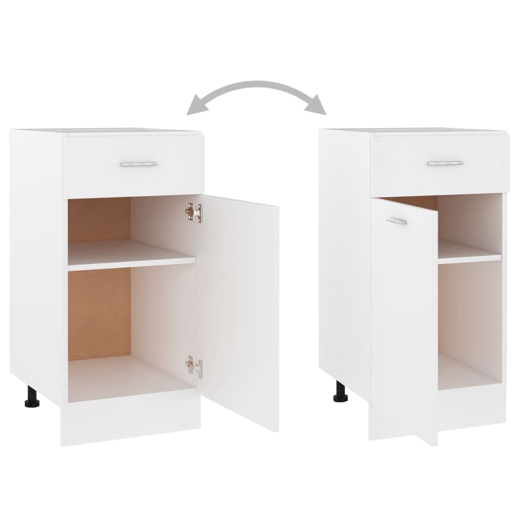 Drawer Bottom Cabinet Lyon White 40x46x81.5 cm Engineered Wood