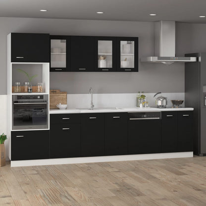 Drawer Bottom Cabinet | Black | Engineered Wood | Medium