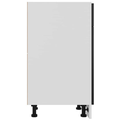 Drawer Bottom Cabinet | Black | Engineered Wood | Medium