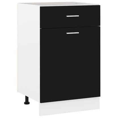 Drawer Bottom Cabinet | Black | Engineered wood | 50 x 46 x 81.5 cm