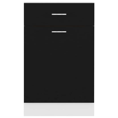 Drawer Bottom Cabinet | Black | Engineered wood | 50 x 46 x 81.5 cm