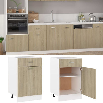 Drawer Bottom Cabinet Lyon Sonoma Oak 50x46x81.5 cm Engineered Wood