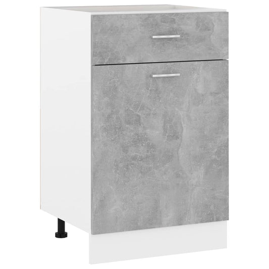 Drawer Bottom Cabinet Lyon Concrete Grey 50x46x81.5 cm Engineered Wood