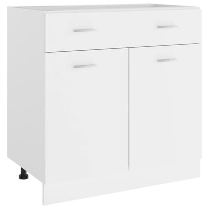 Drawer Bottom Cabinet Lyon White 80x46x81.5 cm Engineered Wood