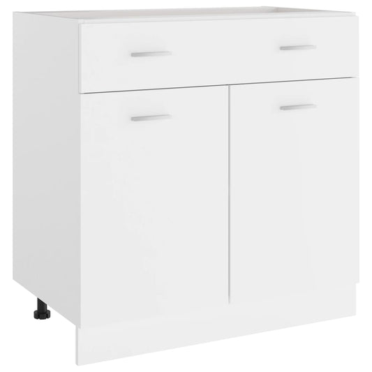 Drawer Bottom Cabinet Lyon White 80x46x81.5 cm Engineered Wood