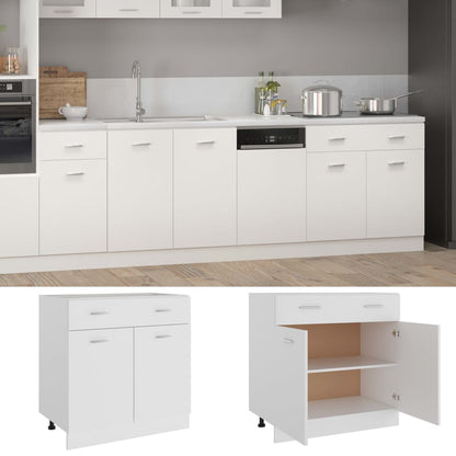 Drawer Bottom Cabinet Lyon White 80x46x81.5 cm Engineered Wood