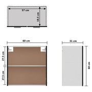Hanging Cabinet Black 60x31x60 cm Engineered Wood