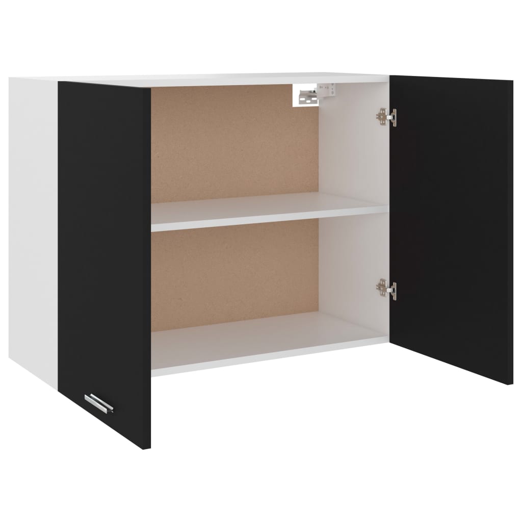 Hanging Cabinet Lyon Black 80x31x60 cm Engineered Wood