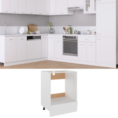 Oven Cabinet Riga White 60x46x81.5 cm Engineered Wood