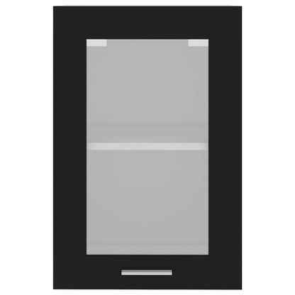 Hanging Glass Cabinet Lyon Black 40x31x60 cm Engineered Wood