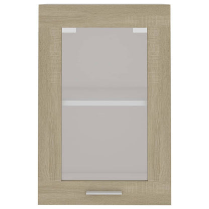 Hanging Glass Cabinet Lyon Sonoma Oak 40x31x60 cm Engineered Wood