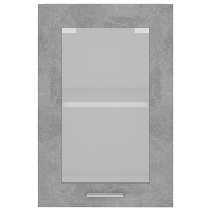 Hanging Glass Cabinet Lyon Concrete Grey 40x31x60 cm Engineered Wood