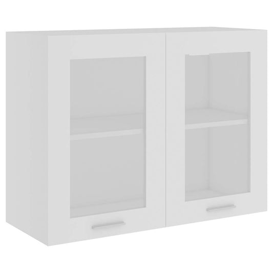 Hanging Glass Cabinet | White | Engineered wood, Glass | Medium