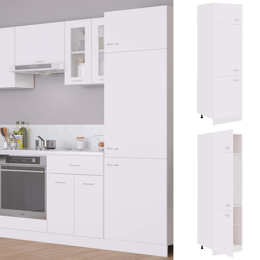 Fridge Cabinet | White | Engineered wood | Large | Fridge Cabinet