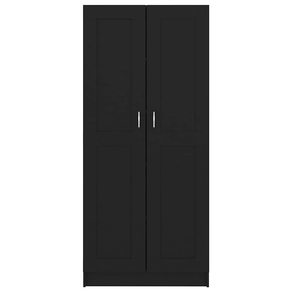 Book Cabinet Black 82,5x30,5x185,5 cm Engineered Wood