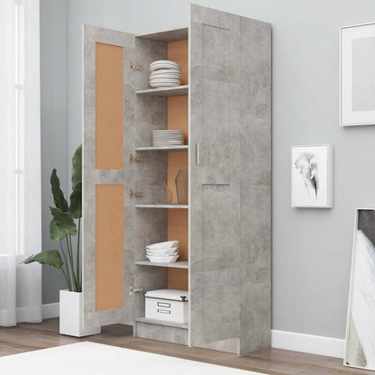 Book Cabinet Concrete Grey 82,5x30,5x185,5 cm Engineered Wood