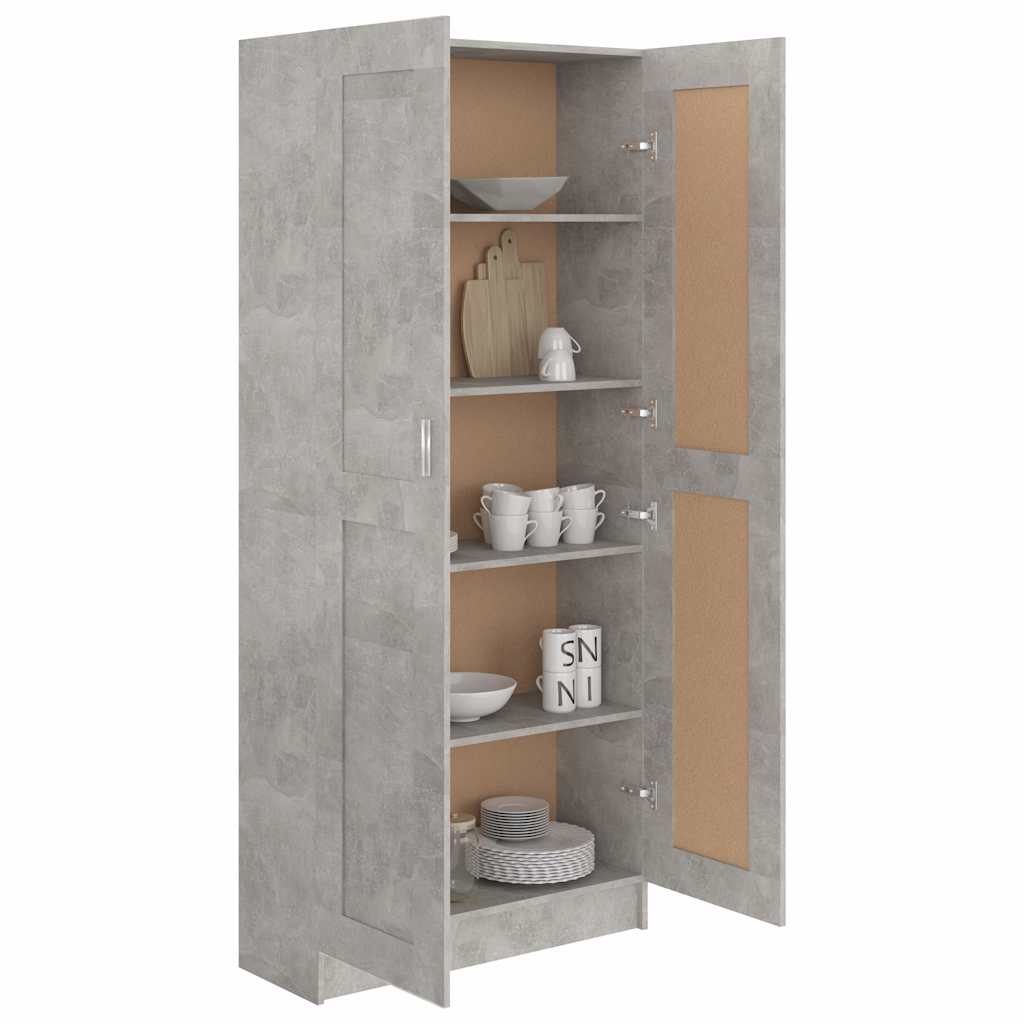 Book Cabinet Concrete Grey 82,5x30,5x185,5 cm Engineered Wood