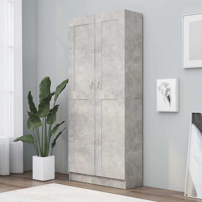 Book Cabinet Concrete Grey 82,5x30,5x185,5 cm Engineered Wood