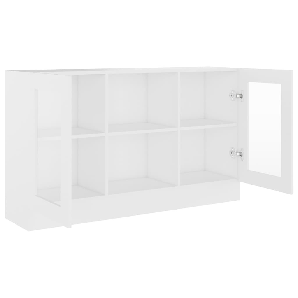 Vitrine Cabinet White 120x30,5x70 cm Engineered Wood