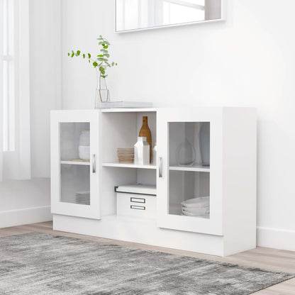 Vitrine Cabinet White 120x30,5x70 cm Engineered Wood