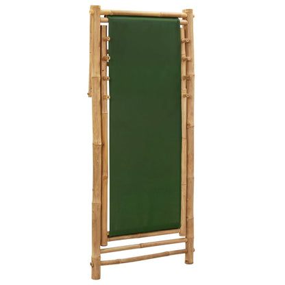 Beach Chair | Green | Bamboo and canvas | Perfect for adults | Foldable