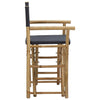 Folding Director's Chairs 2 pcs Dark Grey Bamboo and Fabric